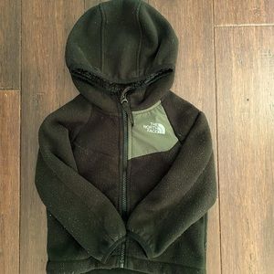 Toddler black fleece north face jacket